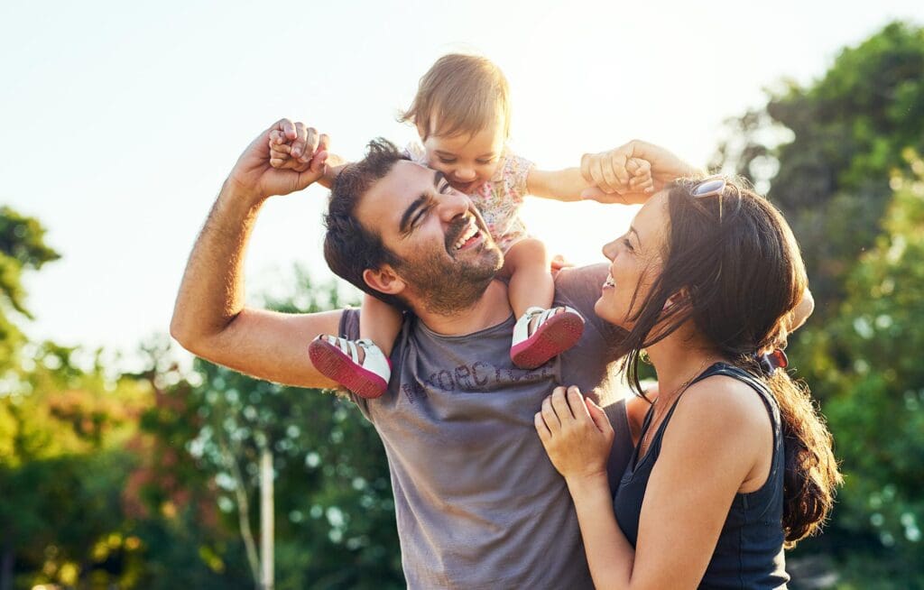 Family laughing together, enjoying time with loved ones